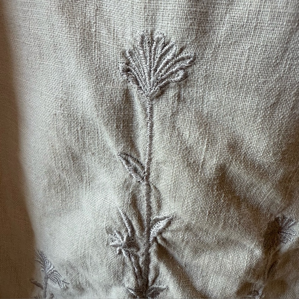 LINEN Embroidered No Tag MIDI Long Tank Dress Size 1X - Picture 6 of 11